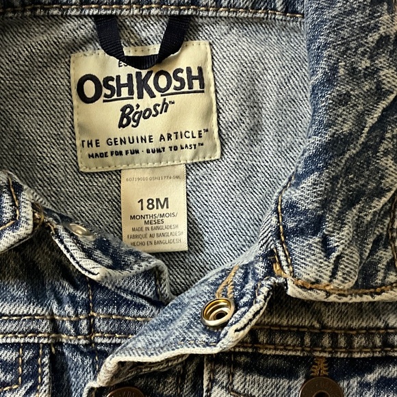 OshKosh B'gosh Kids Denim Jacket in Classic Blue - Picture 2 of 4
